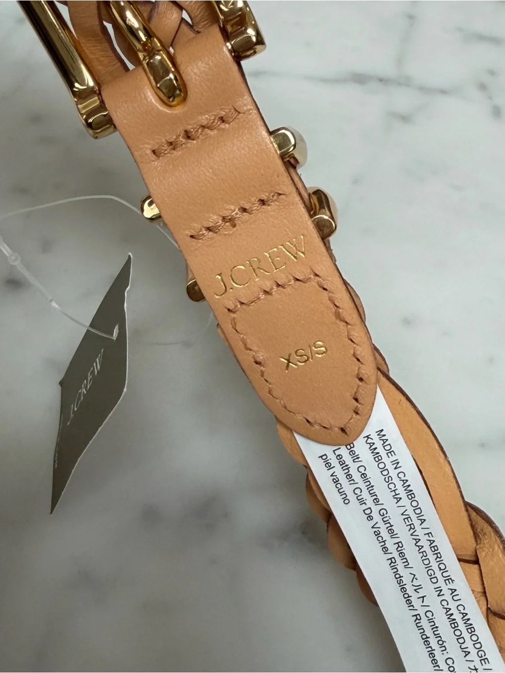 J.Crew Skinny Braided Belt in Italian Leather - NWT - Picture 4 of 7